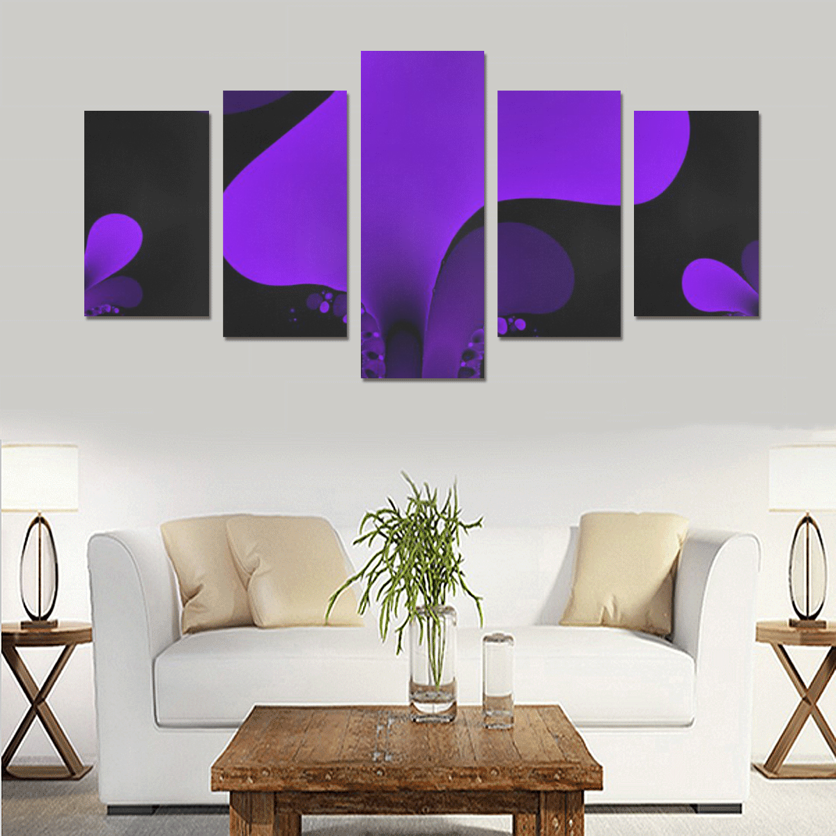 purple Canvas Print Sets C (No Frame)