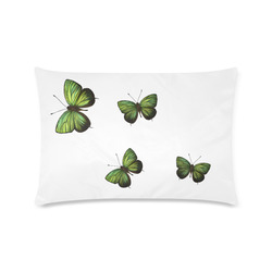 Arhopala horsfield butterflies painting Custom Zippered Pillow Case 16"x24"(Twin Sides)