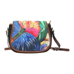 Butterfly Life Saddle Bag/Small (Model 1649)(Flap Customization)