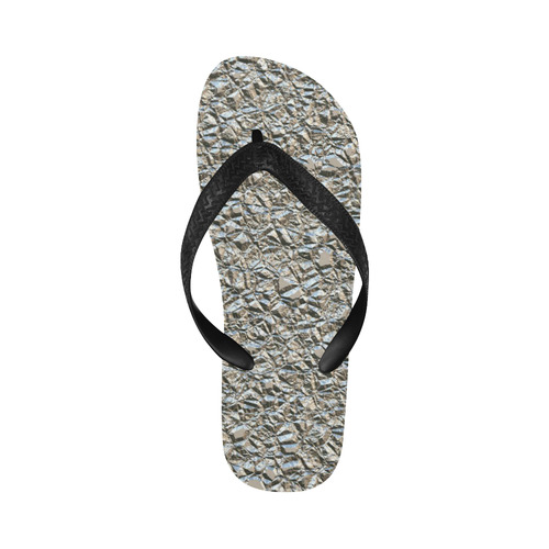 jagged stone silver by JamColors Flip Flops for Men/Women (Model 040)