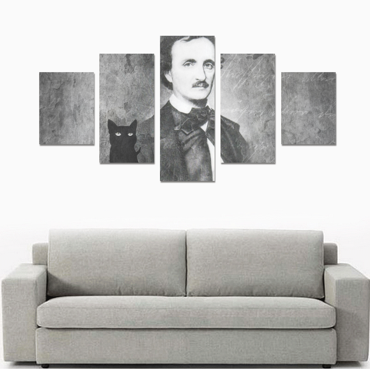 E.A. Poe - The Black Cat Canvas Print Sets B (No Frame)