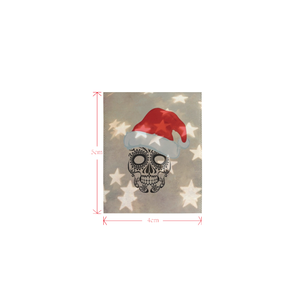 Christmas skull with star bokeh Logo for Men&Kids Clothes (4cm X 5cm)