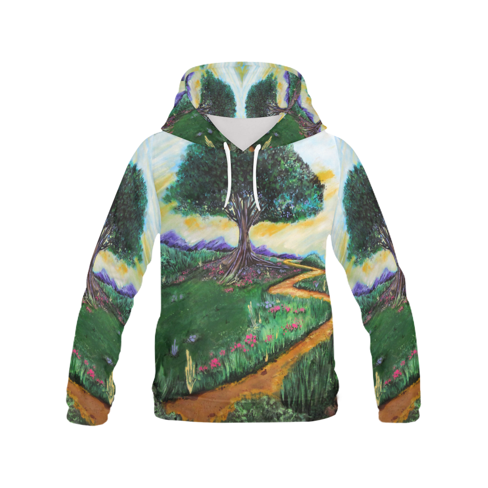 Tree Of Imagination All Over Print Hoodie for Women (USA Size) (Model H13)