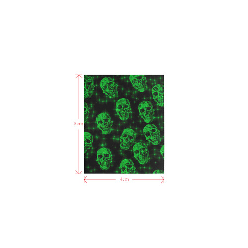 sparkling glitter skulls green by JamColors Logo for Men&Kids Clothes (4cm X 5cm)