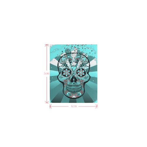 psychedelic Pop Skull 317L by JamColors Logo for Men&Kids Clothes (4cm X 5cm)