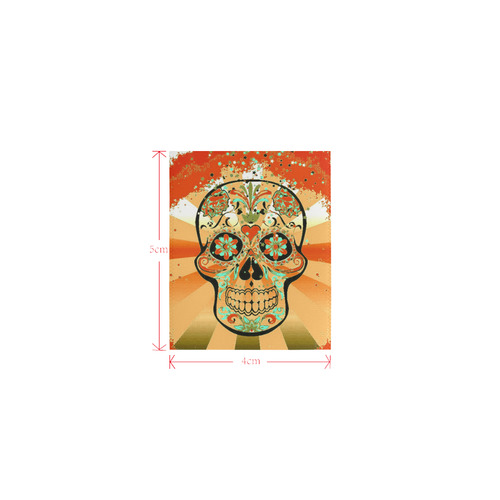 psychedelic Pop Skull 317K by JamColors Logo for Men&Kids Clothes (4cm X 5cm)