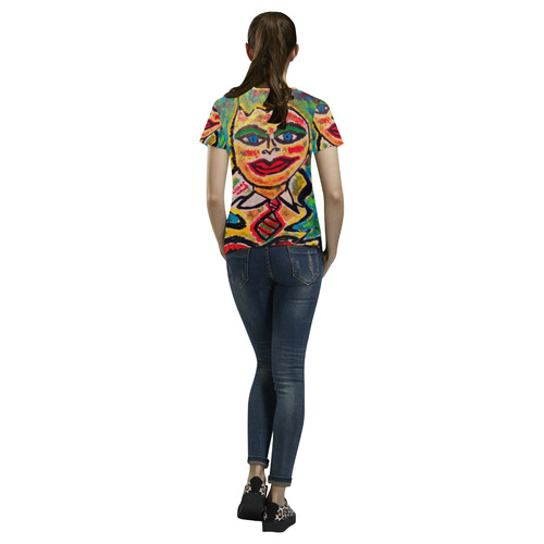 The Waitress All Over Print T-Shirt All Over Print T-Shirt for Women (USA Size) (Model T40)