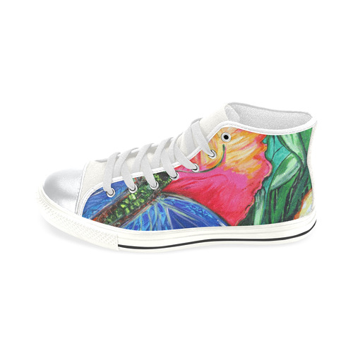 Butterfly Life High Top Canvas Shoes for Kid (Model 017)