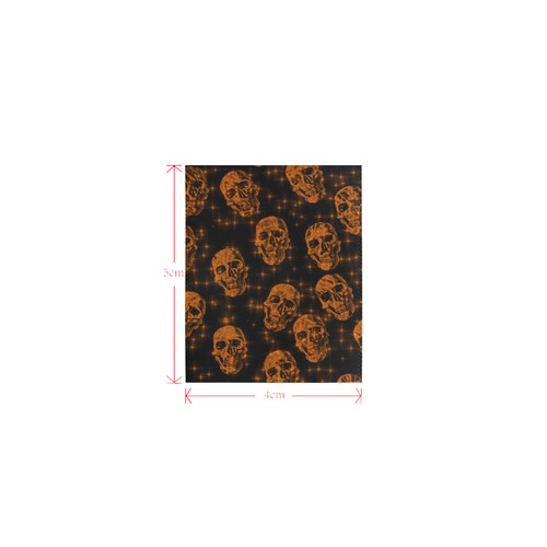 sparkling glitter skulls orange by JamColors Logo for Men&Kids Clothes (4cm X 5cm)