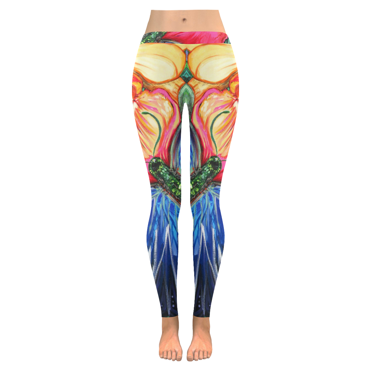 Butterfly Life Women's Low Rise Leggings (Invisible Stitch) (Model L05)