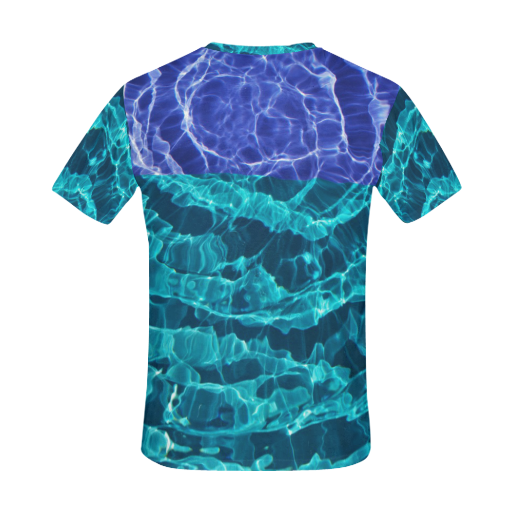 Blue Spirals All Over Print T-Shirt for Men (USA Size) (Model T40)