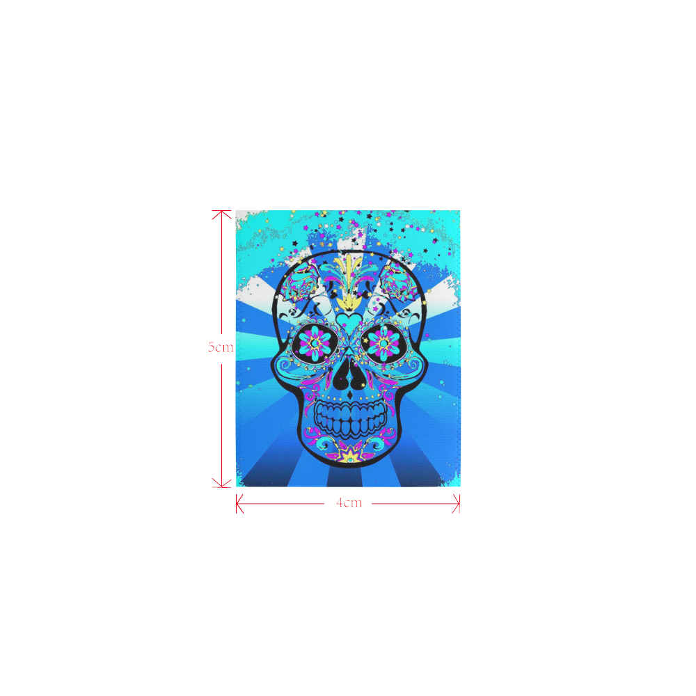 psychedelic Pop Skull 317B by JamColors Logo for Men&Kids Clothes (4cm X 5cm)