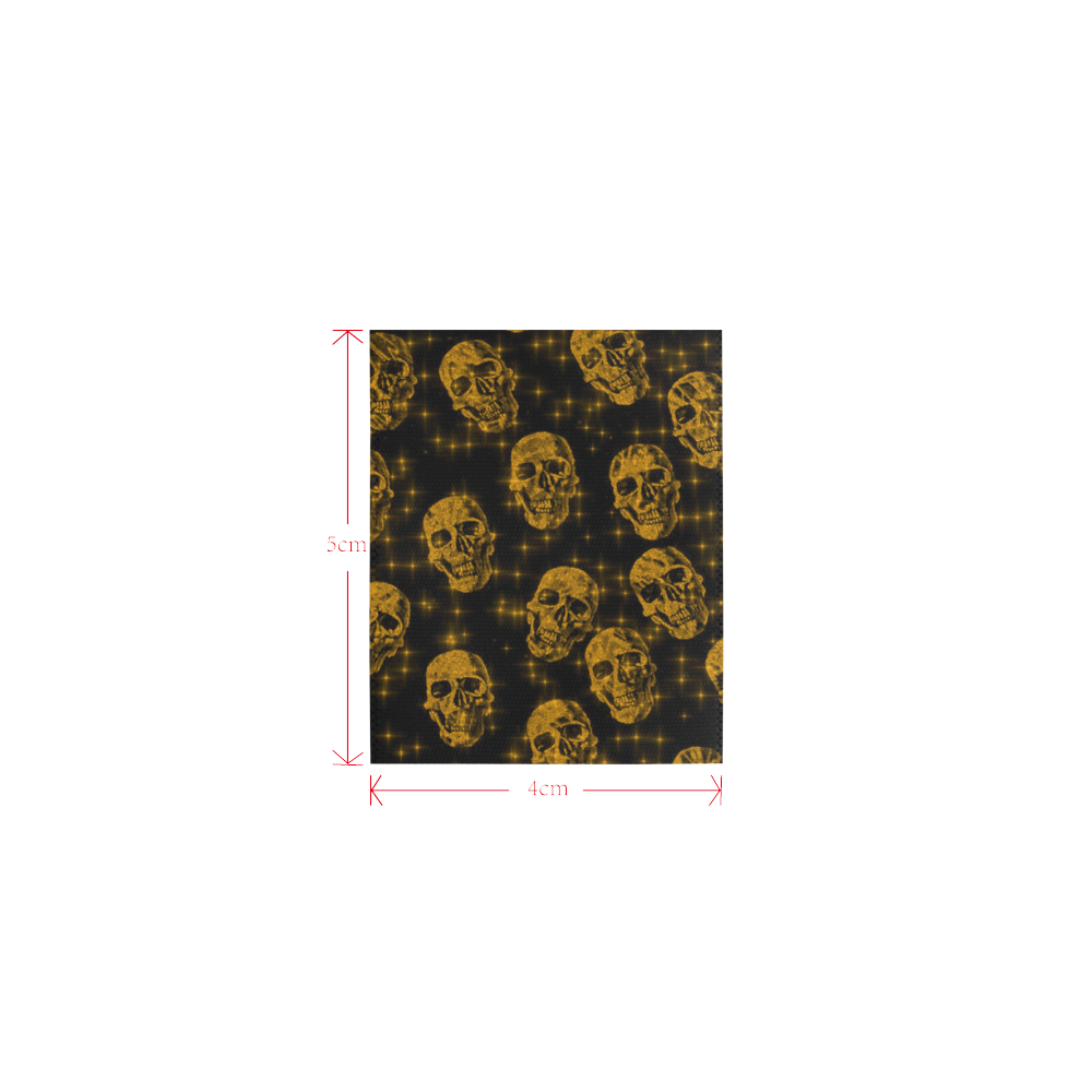sparkling glitter skulls golden by JamColors Logo for Men&Kids Clothes (4cm X 5cm)