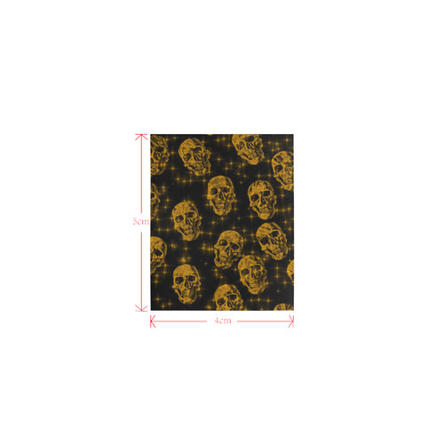 sparkling glitter skulls golden by JamColors Logo for Men&Kids Clothes (4cm X 5cm)