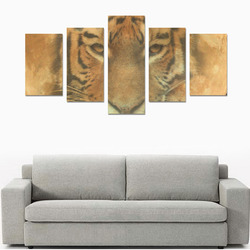 Tiger In The Moon Canvas Print Sets C (No Frame)