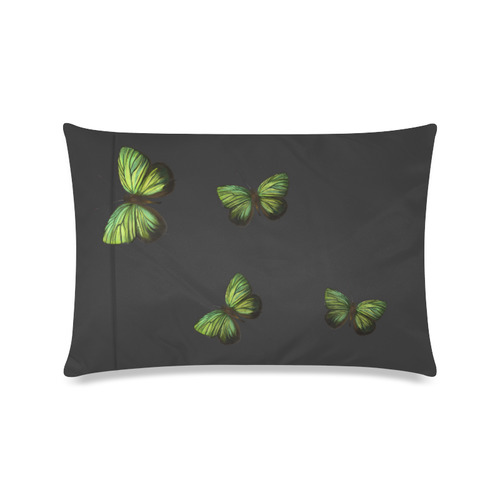 Arhopala horsfield butterflies painting Custom Zippered Pillow Case 16"x24"(Twin Sides)