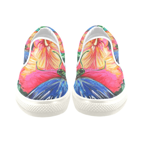 Butterfly Life Slip-on Canvas Shoes for Kid (Model 019)