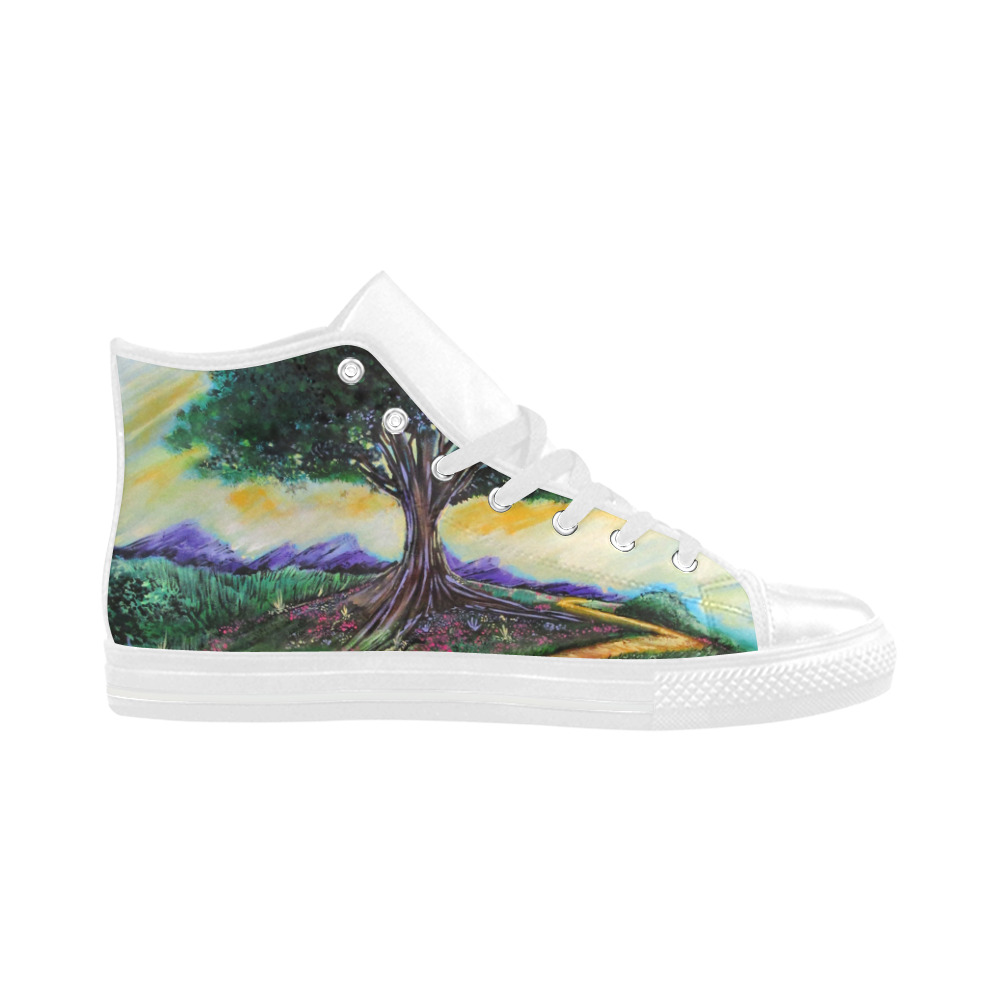 Tree Of Imagination Aquila High Top Microfiber Leather Women's Shoes (Model 032)
