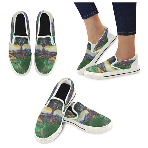 Tree Of Imagination Slip-on Canvas Shoes for Kid (Model 019)