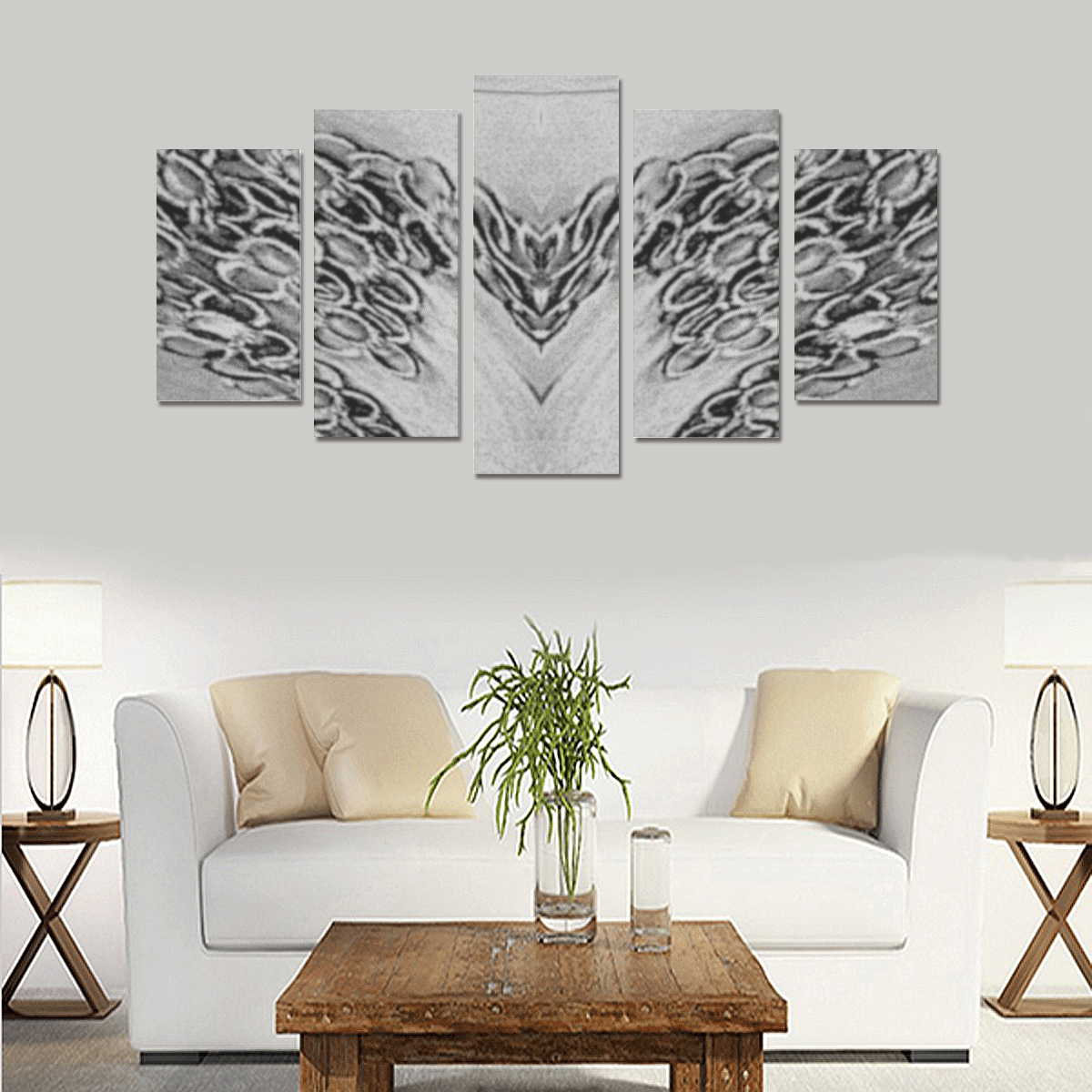 wings of calm and love Canvas Print Sets A (No Frame)