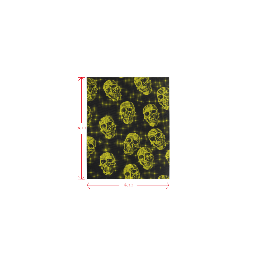 sparkling glitter skulls yellow by JamColors Logo for Men&Kids Clothes (4cm X 5cm)