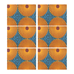 African Print 2 Placemat 14’’ x 19’’ (Set of 6)