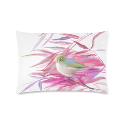 Cute little SilverEye, angry bird watercolor Custom Zippered Pillow Case 16"x24"(Twin Sides)
