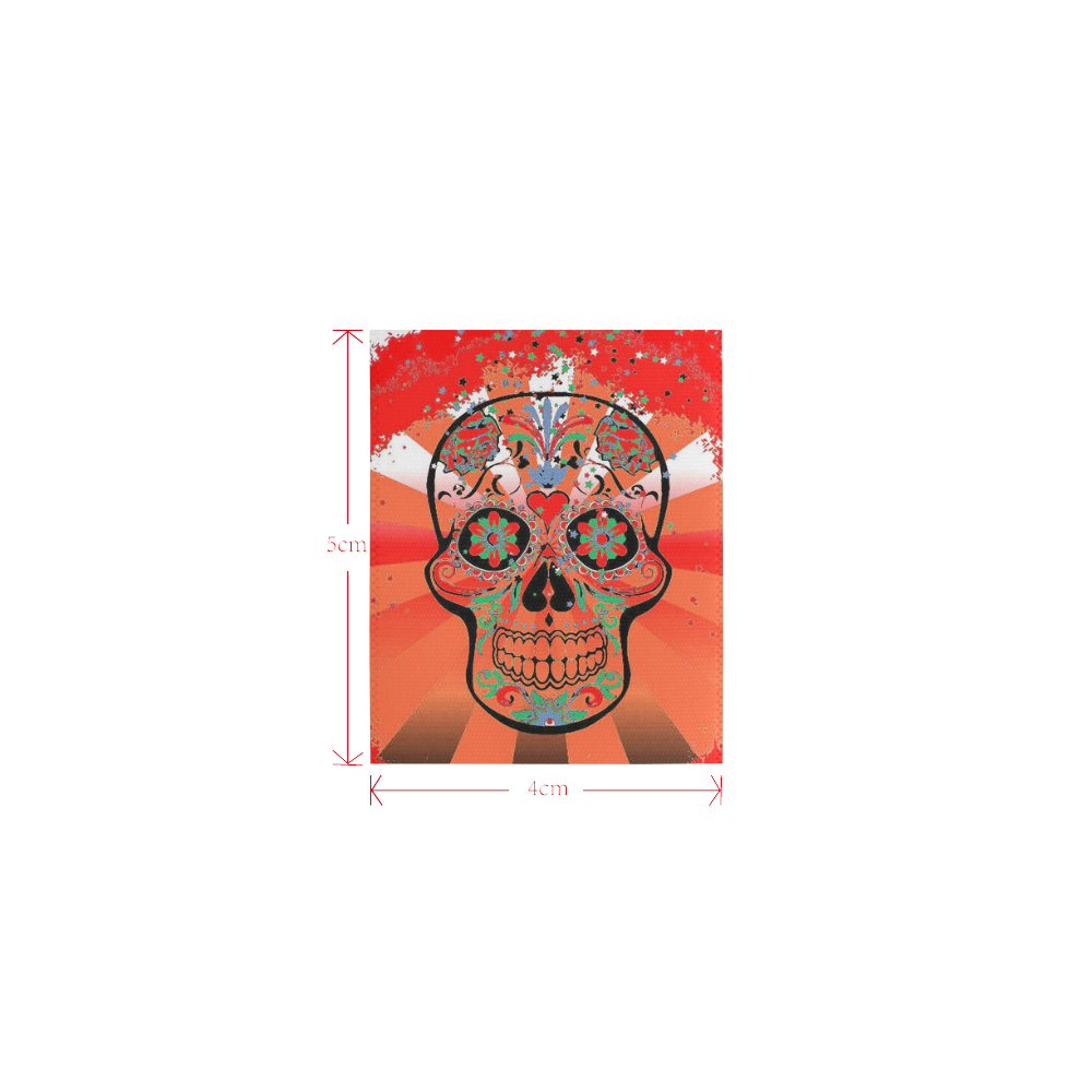 psychedelic Pop Skull 317I by JamColors Logo for Men&Kids Clothes (4cm X 5cm)