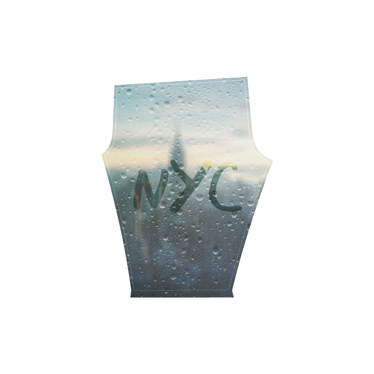 Rainy Day in NYC Women's Low Rise Capri Leggings (Invisible Stitch) (Model L08)