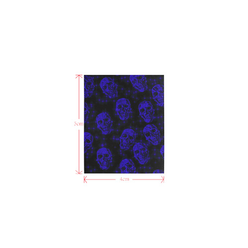 sparkling glitter skulls blue by JamColors Logo for Men&Kids Clothes (4cm X 5cm)