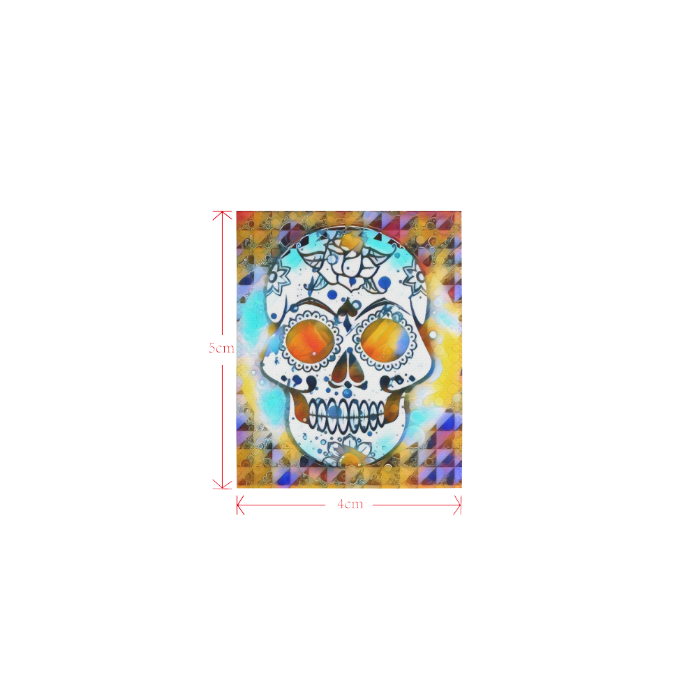 funky Skull A by Jamcolors Logo for Men&Kids Clothes (4cm X 5cm)