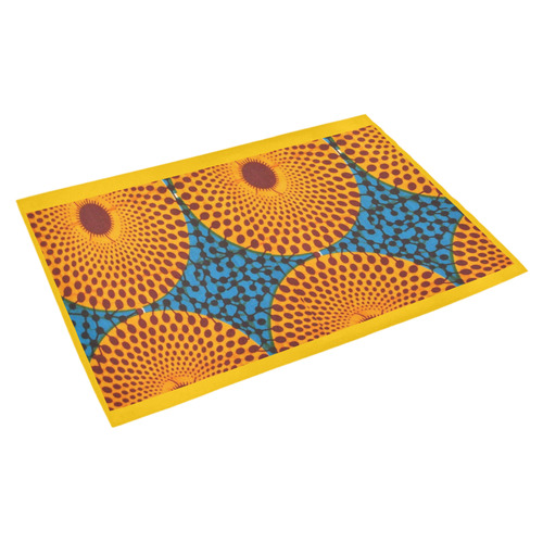 African Print 2 Azalea Doormat 30" x 18" (Sponge Material)
