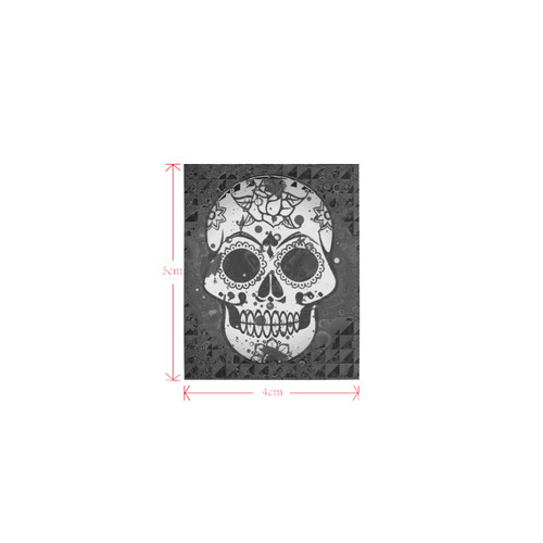 black and white Skull Logo for Men&Kids Clothes (4cm X 5cm)