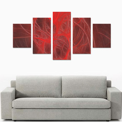 Red Fractal looks like Blood and Flesh Canvas Print Sets B (No Frame)