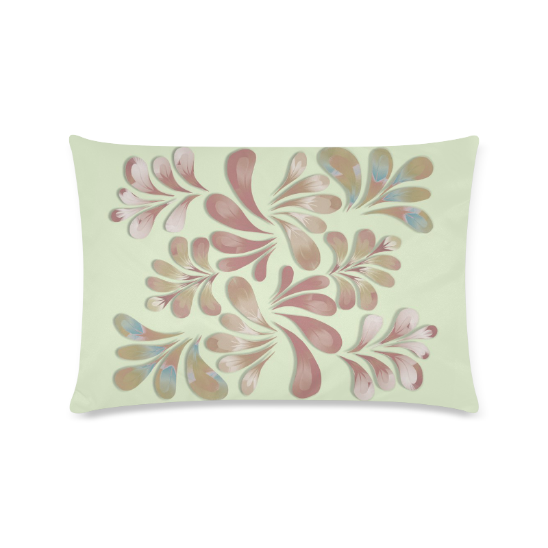 Pastel Floral Dance Pattern Custom Zippered Pillow Case 16"x24"(Twin Sides)