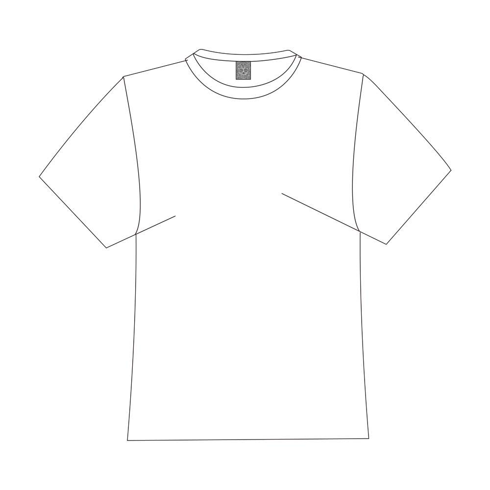 Polygon Skull black white Logo for Men&Kids Clothes (4cm X 5cm)