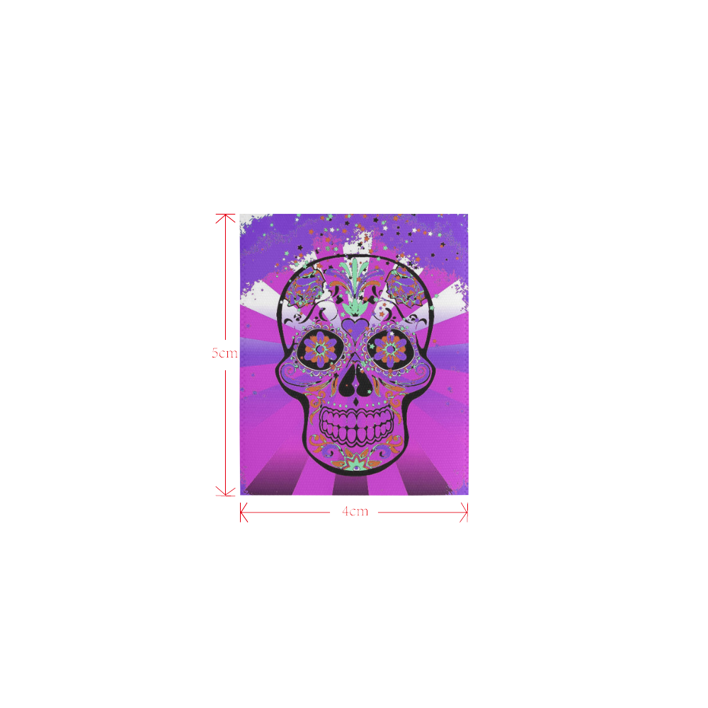 psychedelic Pop Skull 317J by JamColors Logo for Men&Kids Clothes (4cm X 5cm)