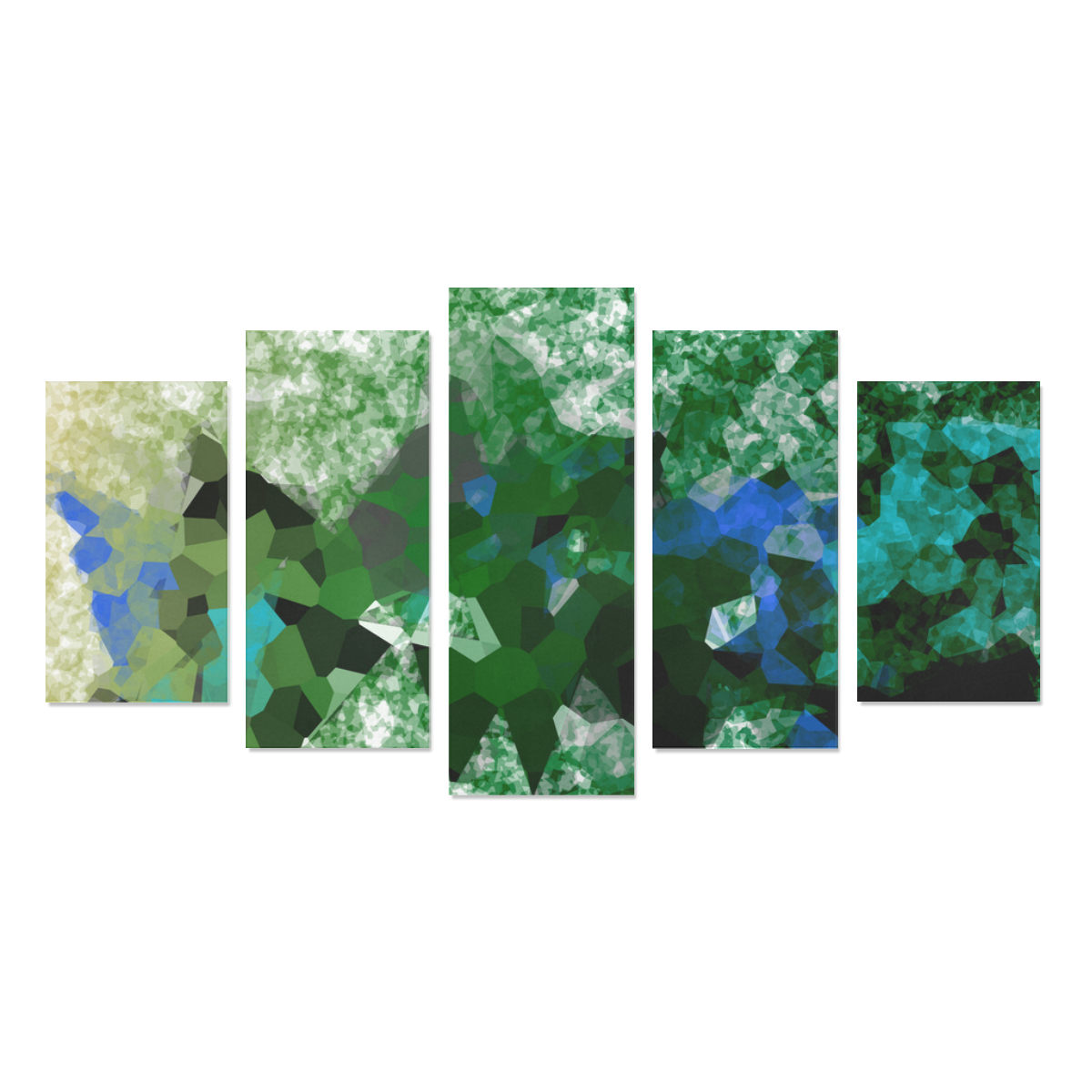 blue and green abstract Canvas Print Sets A (No Frame)
