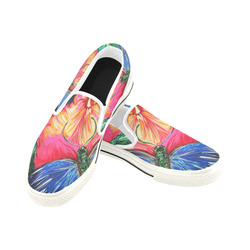 Butterfly Life Slip-on Canvas Shoes for Kid (Model 019)