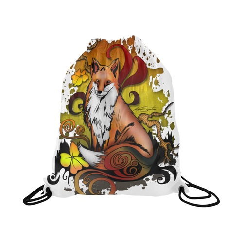 Outdoor Fox Large Drawstring Bag Model 1604 (Twin Sides)  16.5"(W) * 19.3"(H)