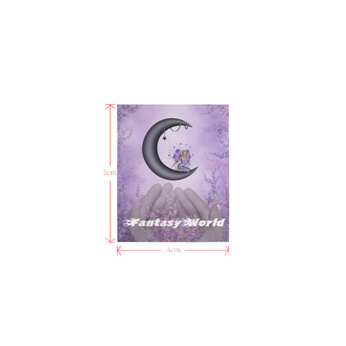 Wonderful fairy on the moon Logo for Men&Kids Clothes (4cm X 5cm)