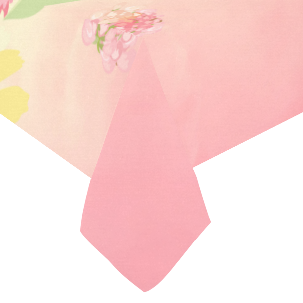 Wonderful flowers, soft colors Cotton Linen Tablecloth 60"x120"