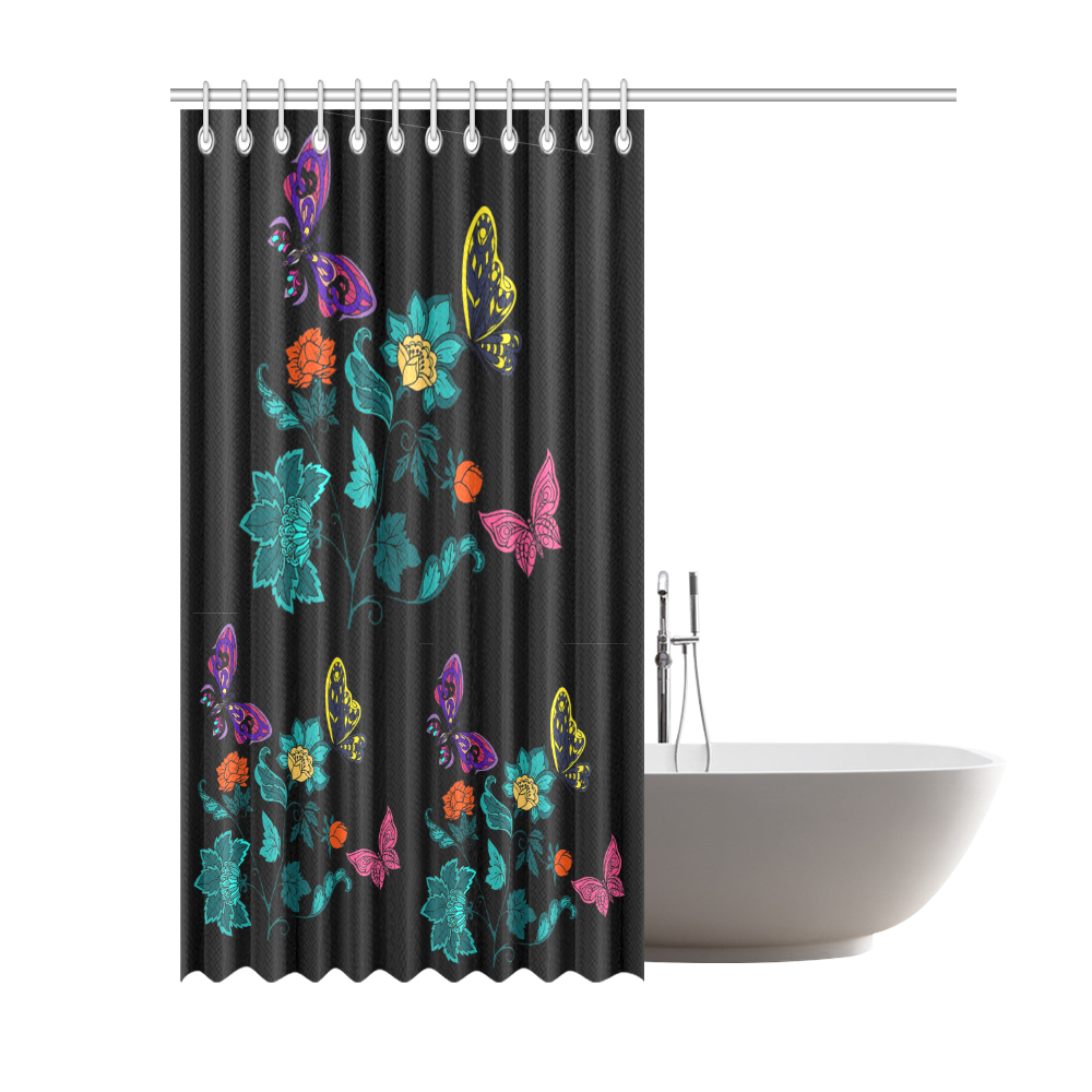 Butterfly Shower Curtain 69"x84"