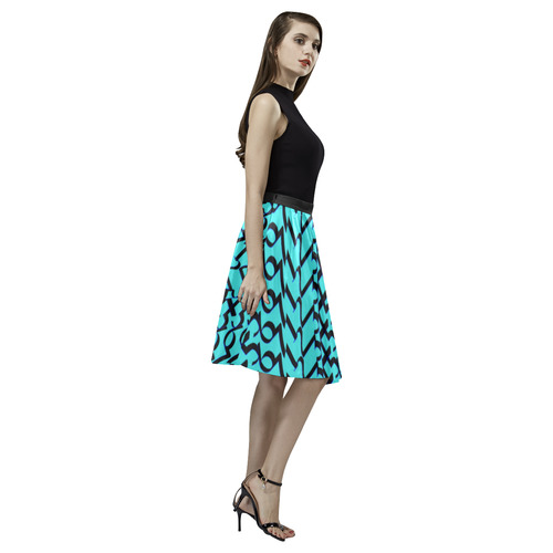 Women NUMBERS Collection 1234567 Long Skirt Melete Pleated Midi Skirt (Model D15)