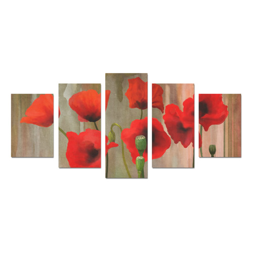 Poppies Canvas Print Sets D (No Frame)