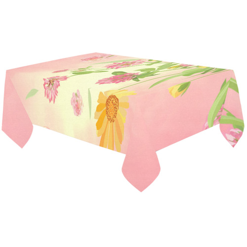 Wonderful flowers, soft colors Cotton Linen Tablecloth 60"x120"