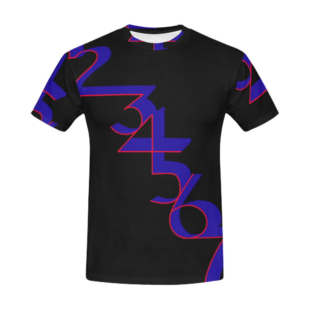 NUMBERS Collection 1234567 Tee All Over Print T-Shirt for Men (USA Size) (Model T40)