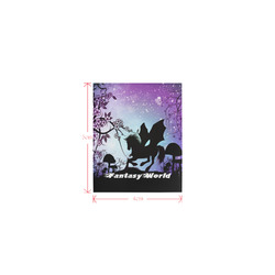 Black unicorn with fantasy trees in the night Logo for Men&Kids Clothes (4cm X 5cm)