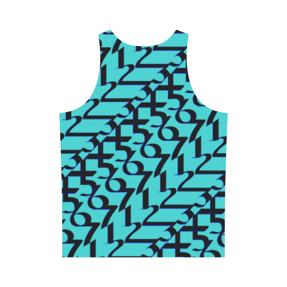 NUMBERS Collection 1234567 pattern Tank All Over Print Tank Top for Men (Model T43)