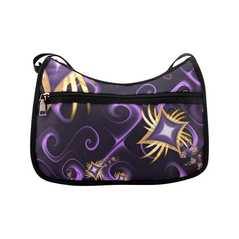 Purple N Gold Crossbody Bags (Model 1616)